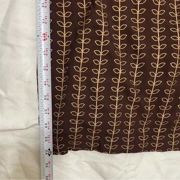 Chic Brown Wide-Leg Pants with Gold design - Picture 8 of 10
